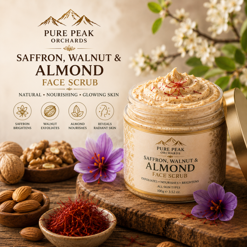 Saffron, Walnut and Almond Face Scrub