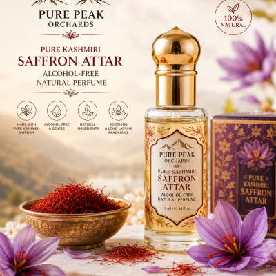 Kashmiri Saffron Attar (Perfume) -Alcohal Free -Natural